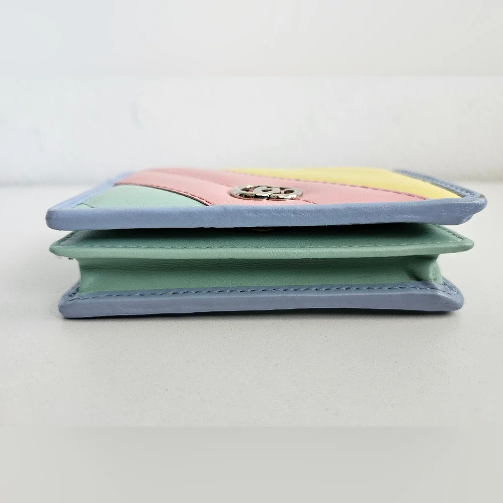 Gucci Multicolor Pastel GG Marmont Compact Wallet